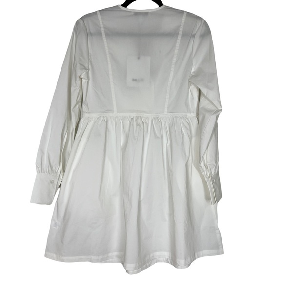 Billie The Label Alexa Poplin Mini Dress In Ivory Size Small NWT - Picture 5 of 7
